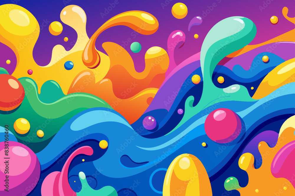 liquid shapes background with a playful, whimsical feel using bright colors liquid shapes background with a playful, whimsical feel using bright colors