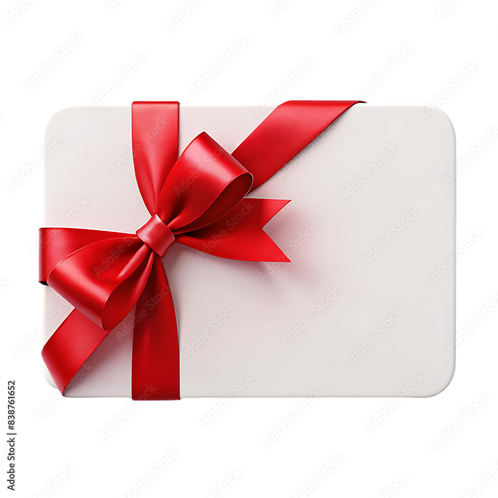 blank white gift card with red ribbon bow png blank white gift card with red ribbon bow png