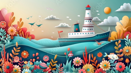 Marine Thematic Illustration  photo