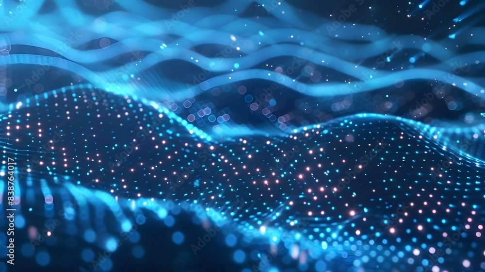 Stylish blue technology lights background Stylish blue technology lights background