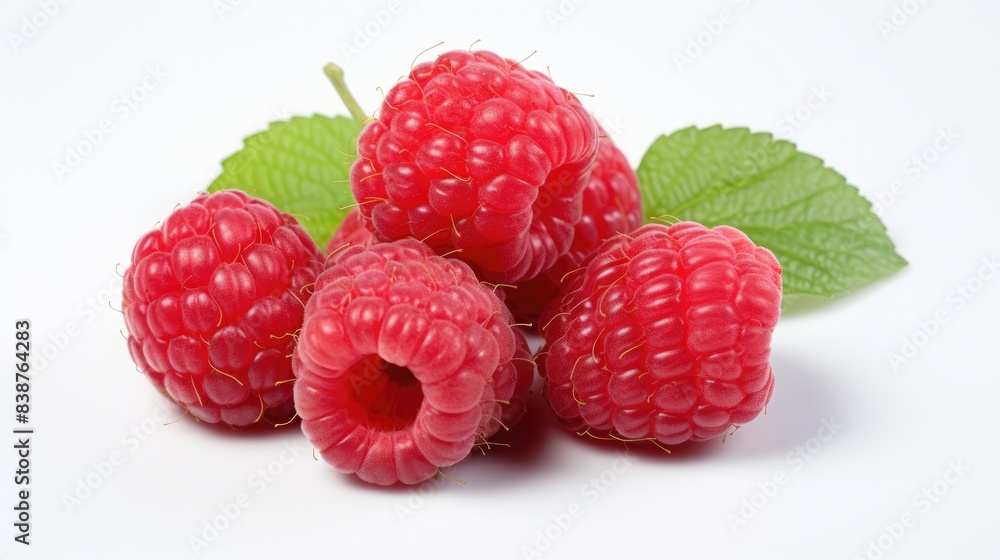 Raspberry fruits Isolated on white background Raspberry fruits Isolated on white background