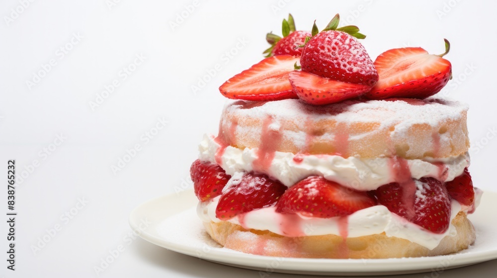 Delicious cake isolated on white background Delicious cake isolated on white background