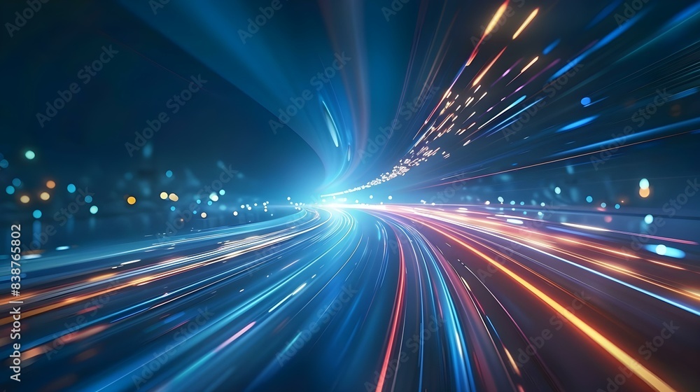 Flowing speed lines technology background Flowing speed lines technology background