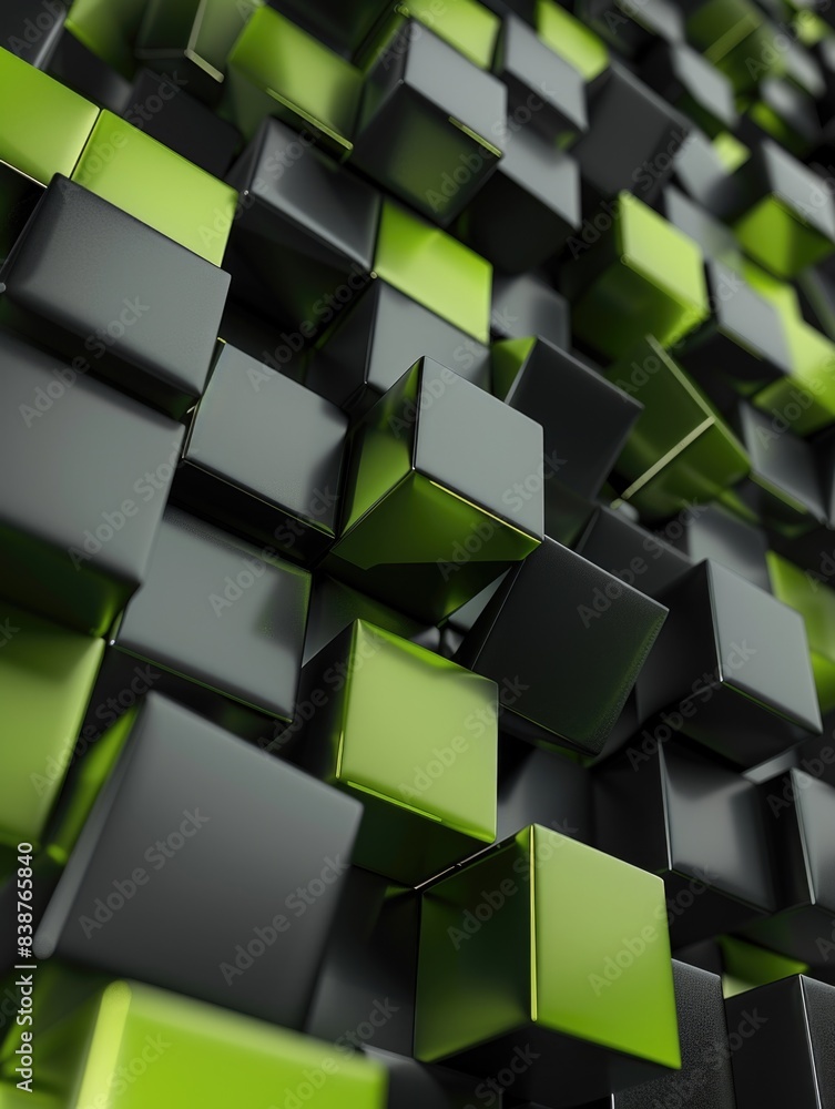 Black and Green Cubes Black and Green Cubes