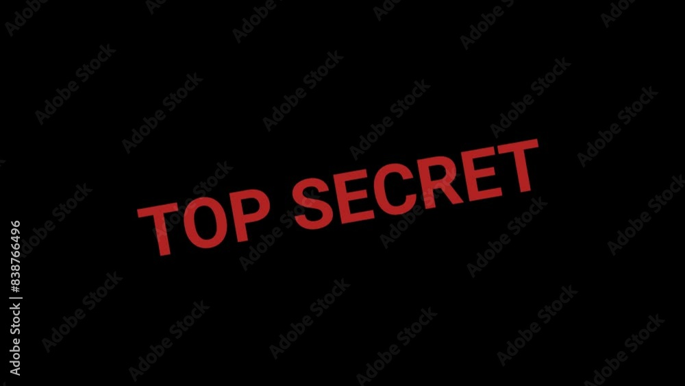Top secret stamp effect animation