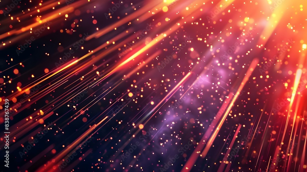 Obraz premium Futuristic technology lines background with light effects