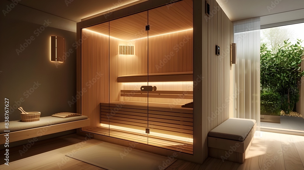 Serene Modern Urban Sauna with Monochromatic Palette and State of the Art Amenities Serene Modern Urban Sauna with Monochromatic Palette and State of the Art Amenities