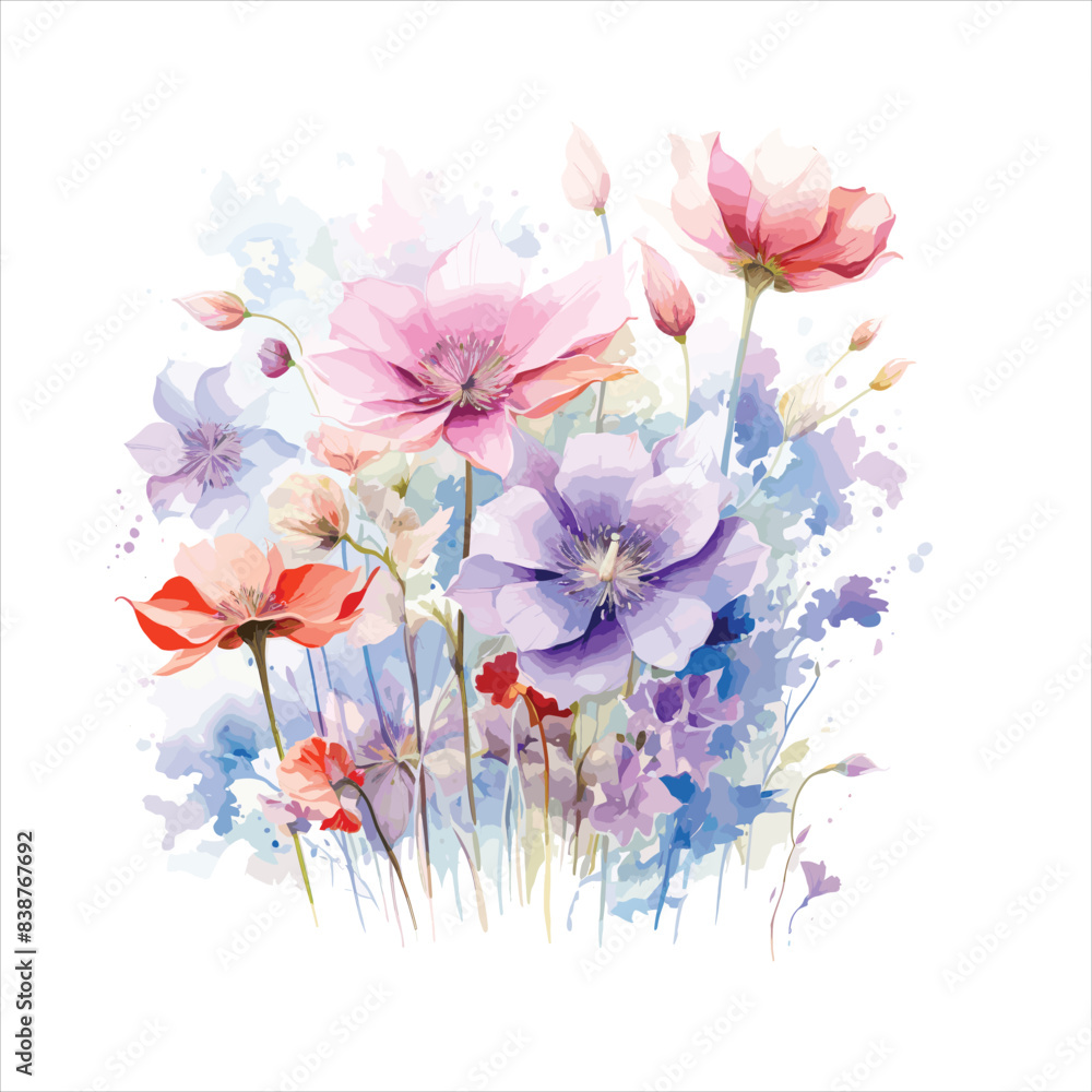 Watercolor Flower Wallpaper creative design Watercolor Flower Wallpaper creative design