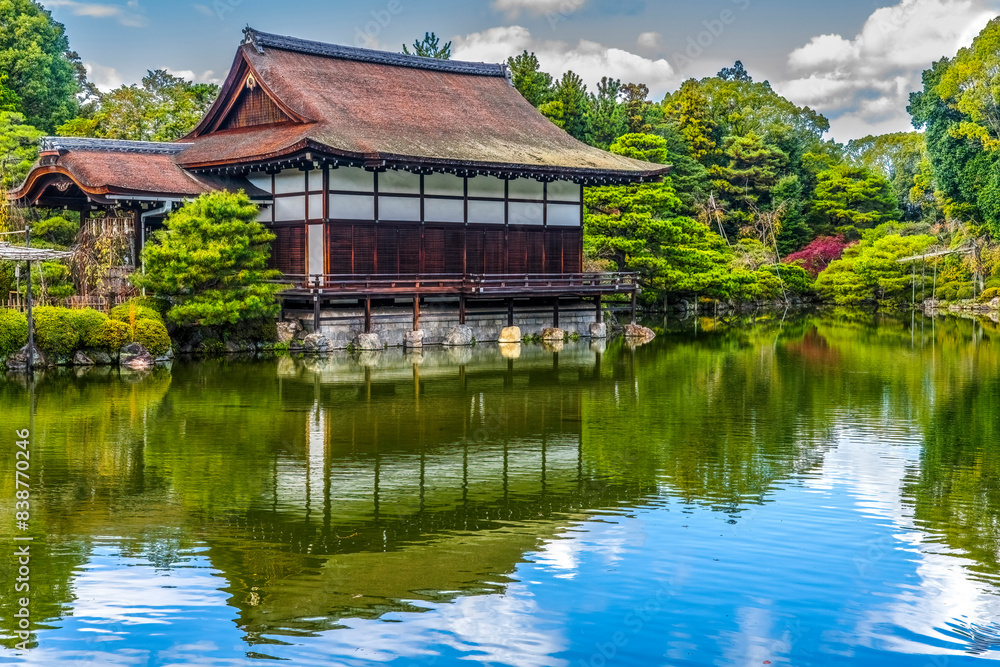 Colorful Shobi- Kan Guesthouse East Lake Heian Shinto Shrine Kyoto Japan Colorful Shobi- Kan Guesthouse East Lake Heian Shinto Shrine Kyoto Japan
