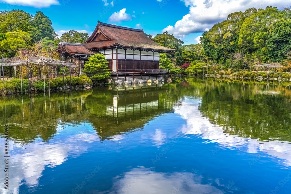 Colorful Shobi- Kan Guesthouse East Lake Heian Shinto Shrine Kyoto Japan