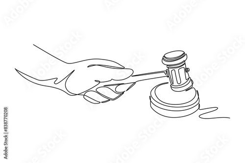 Law concept. Single line draw design. Full length animation illustration. High quality 4k footage.