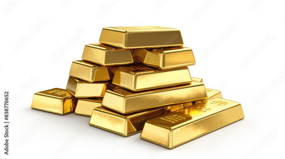Gold isolated on white background Gold isolated on white background