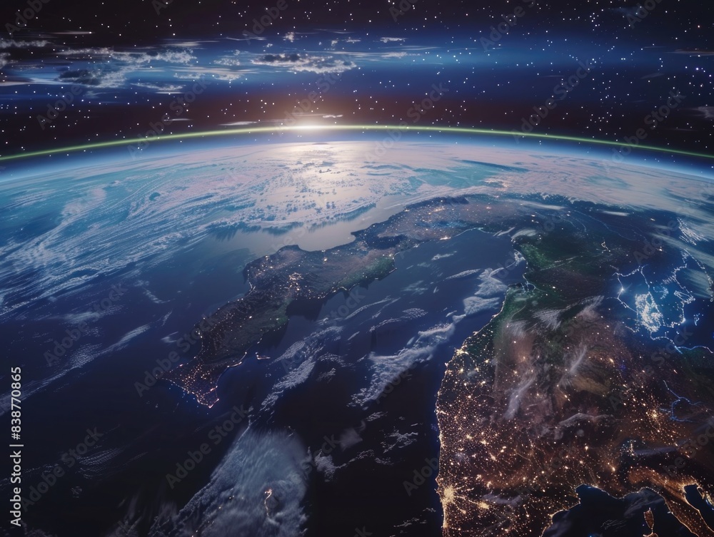 Earth from Space Night View Earth from Space Night View