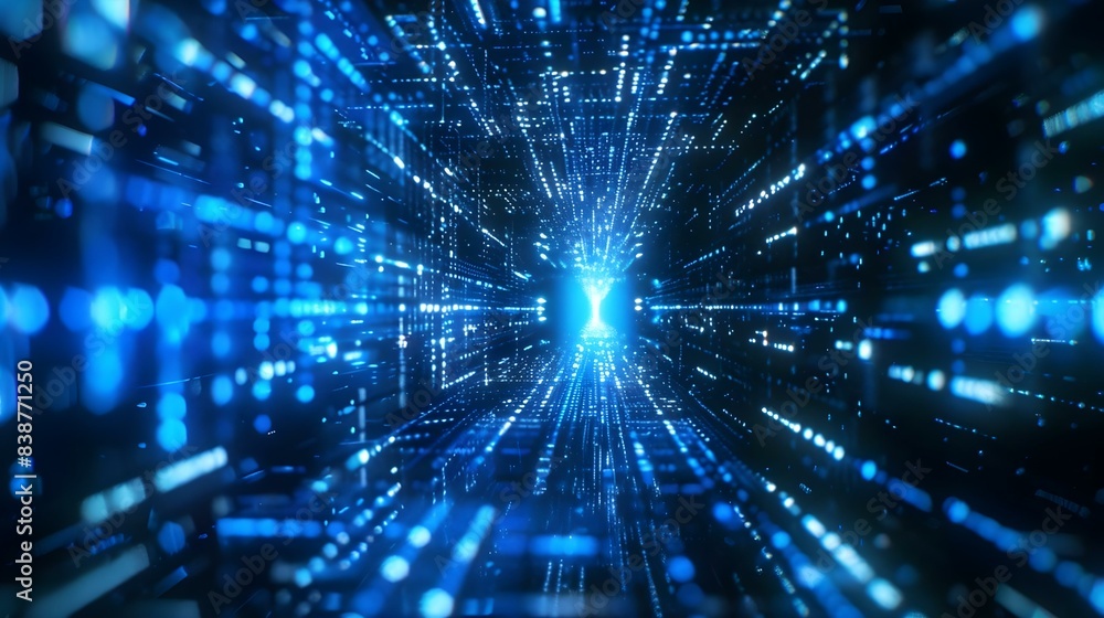 Blue matrix abstract background Blue matrix abstract background