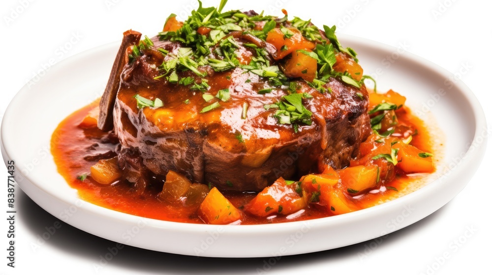 Osso buco Isolated on white background Osso buco Isolated on white background
