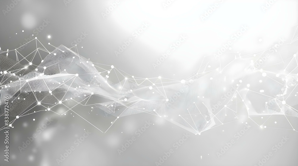 Obraz premium Grey and white abstract technology background