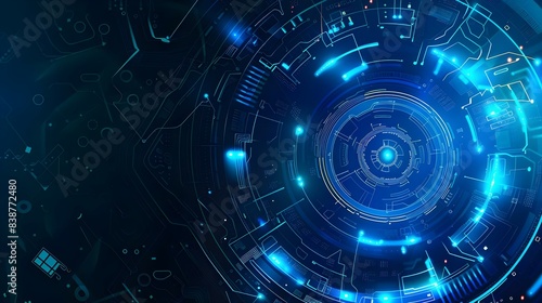 Abstract vector blue technology concept background