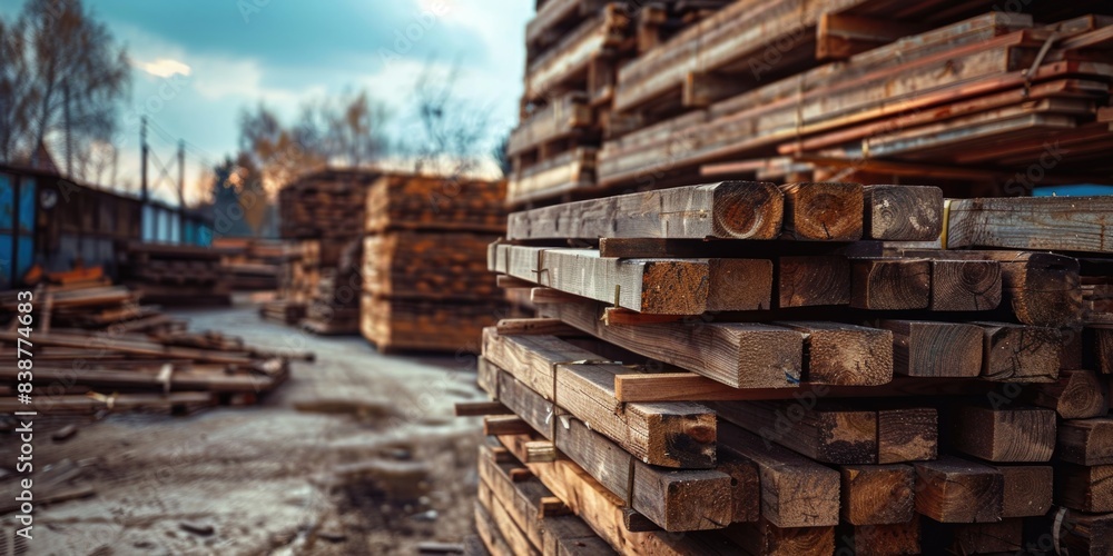 Wood Pile on Dirt Wood Pile on Dirt
