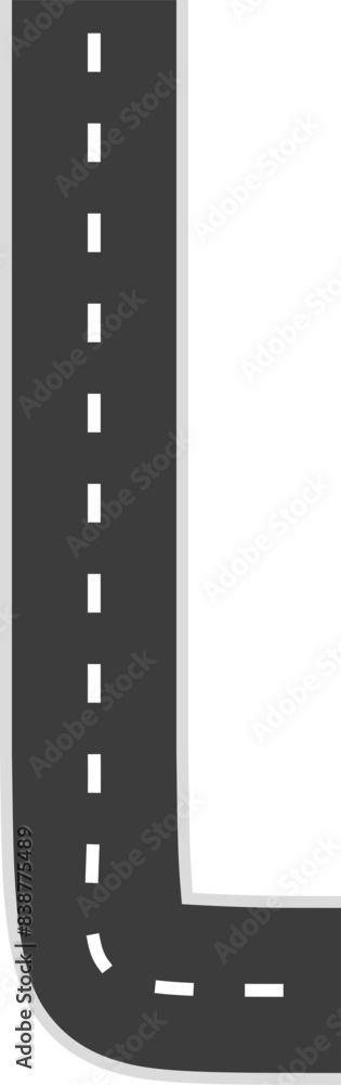 City road and highway top view, elements for map. City road and highway top view, elements for map.