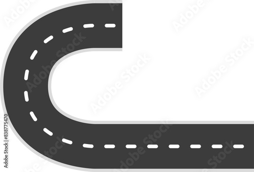 City road and highway top view, elements for map.