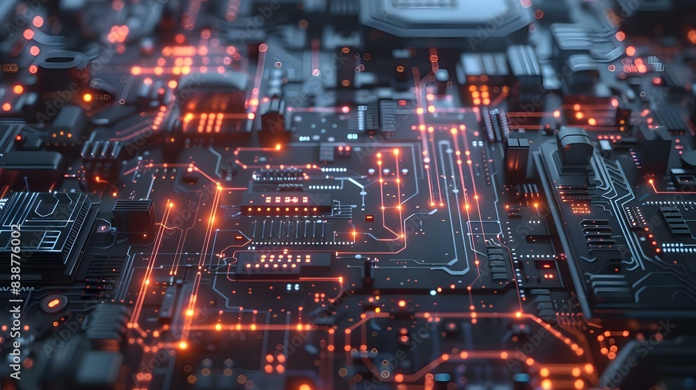 3D animation of high-tech geometric technology 3D animation of high-tech geometric technology