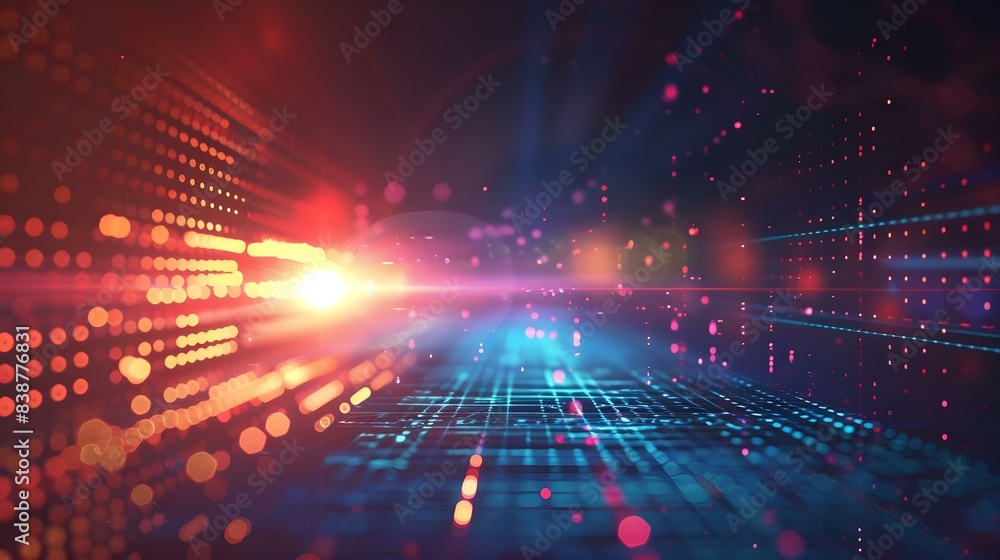 Obraz premium Abstract technology background with light effect