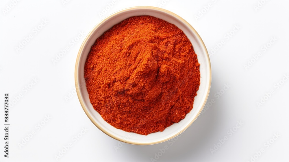 chilli powder isolated on white background chilli powder isolated on white background