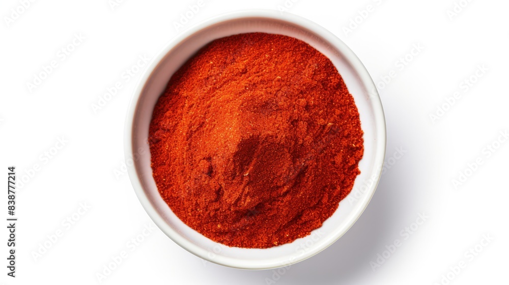 chilli powder isolated on white background chilli powder isolated on white background