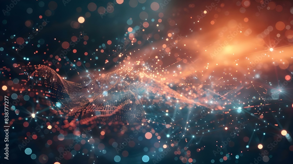 Abstract technology particles mesh background Abstract technology particles mesh background