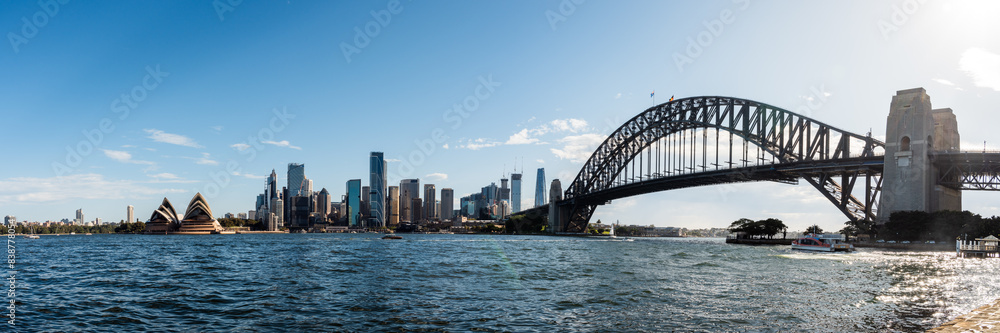 Skyline panoramic with business district, Opera House and Harbour bridge, Sydney, Australia Skyline panoramic with business district, Opera House and Harbour bridge, Sydney, Australia