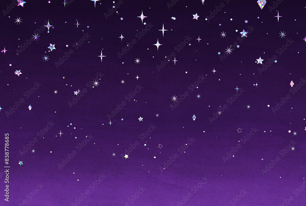 背景素材_水彩の夜空_ホログラム 背景素材_水彩の夜空_ホログラム