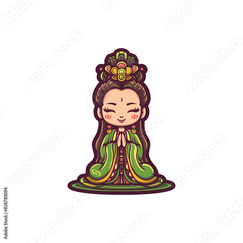 Guan Yin character vector design