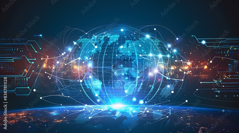 Digital technology world business virtual concept Digital technology world business virtual concept
