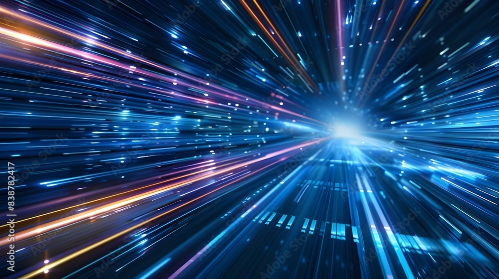 Flowing speed lines technology background Flowing speed lines technology background