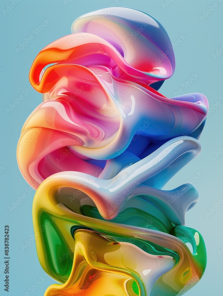 Obraz premium Multi-colored liquids layered