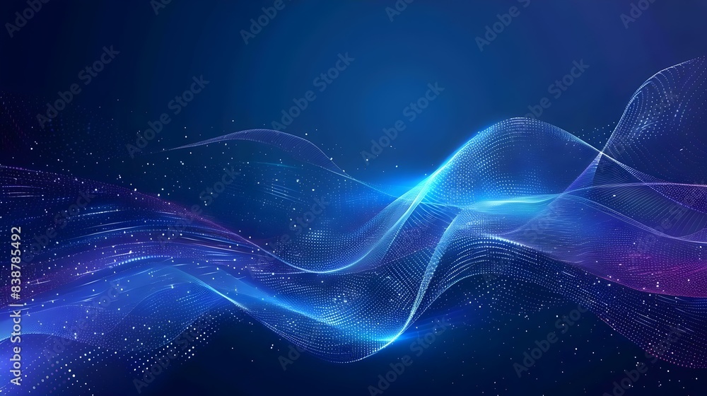 Naklejka premium Abstract wave technology background