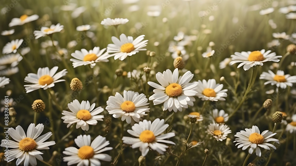 daisies in a field