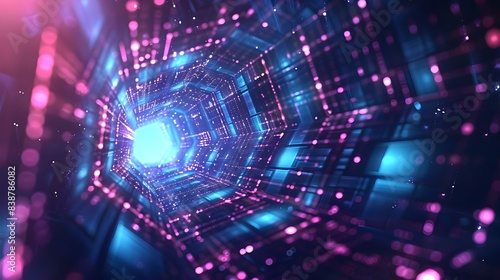 Abstract geometric shape technology design