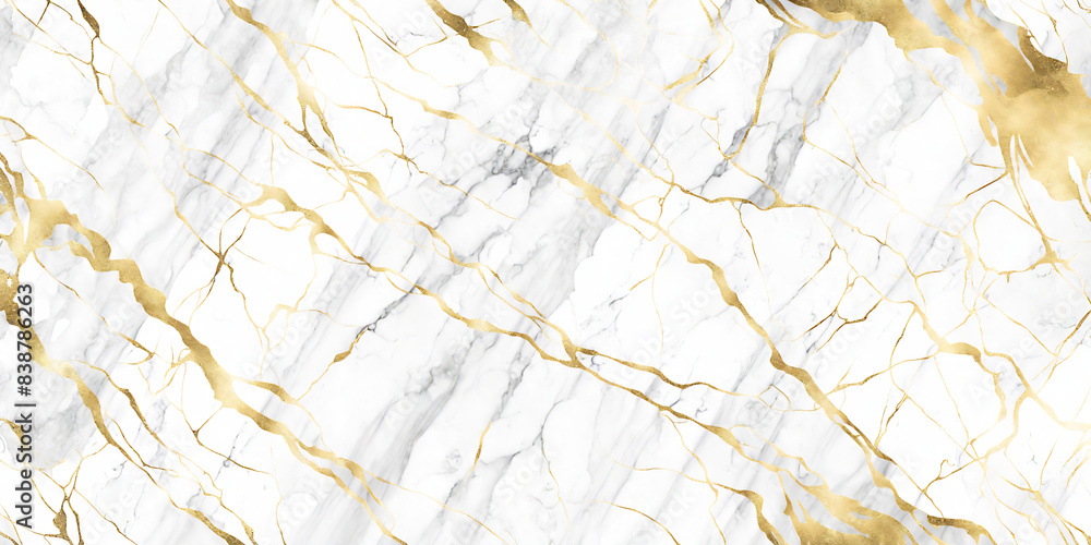 White marble with gold veins