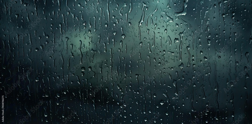 rain texture on a window pane with a view of a city skyline and a street lamp in the background rain texture on a window pane with a view of a city skyline and a street lamp in the background