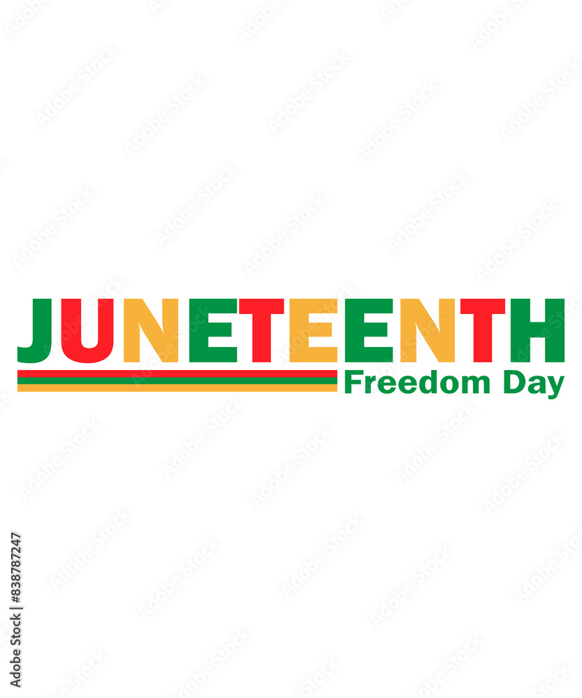 Juneteenth Freedom Day text illustration Juneteenth Freedom Day text illustration