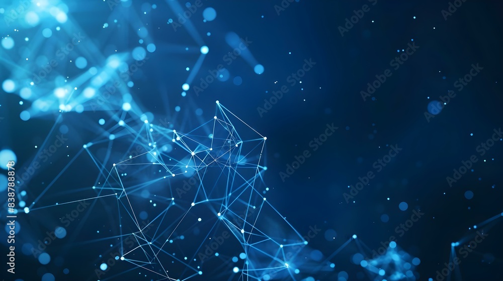 Fototapeta premium Abstract polygonal background with lines and dots