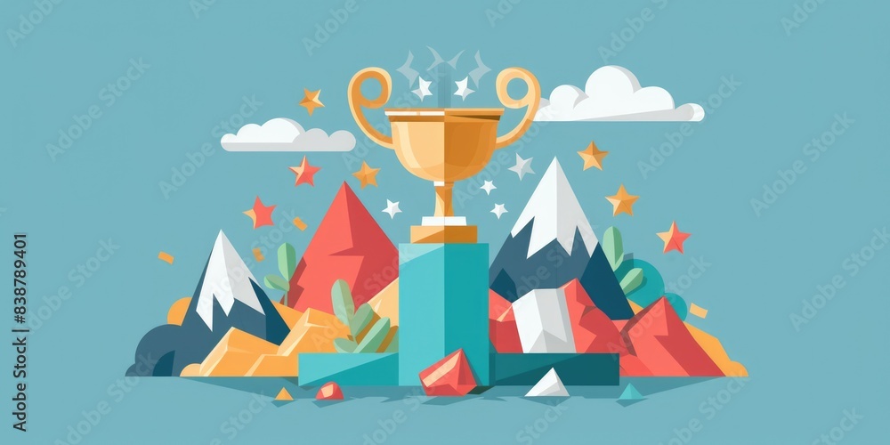 Mountainous Trophy Scene Mountainous Trophy Scene