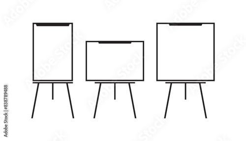Presentation icon on white background	
