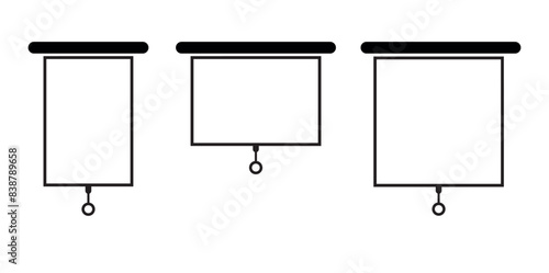 Presentation icon on white background	