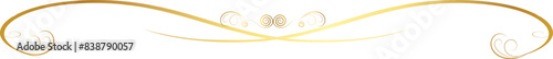Decorative swirls dividers, old text delimiter, golden calligraphic swirl ornaments, vintage divider	