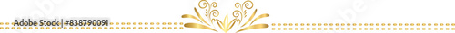 Decorative swirls dividers, old text delimiter, golden calligraphic swirl ornaments, vintage divider	