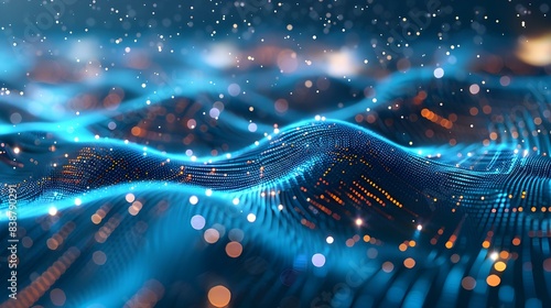 Digital wave technology background concept