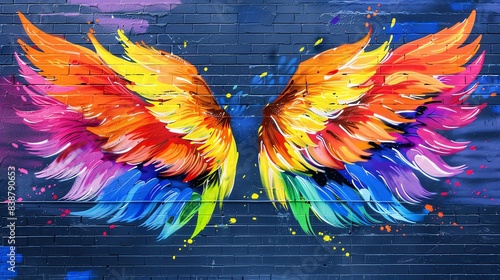 Colorful Pride wings for allies