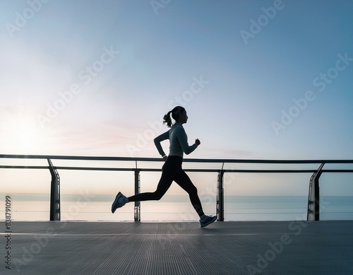 ジョギングする女性